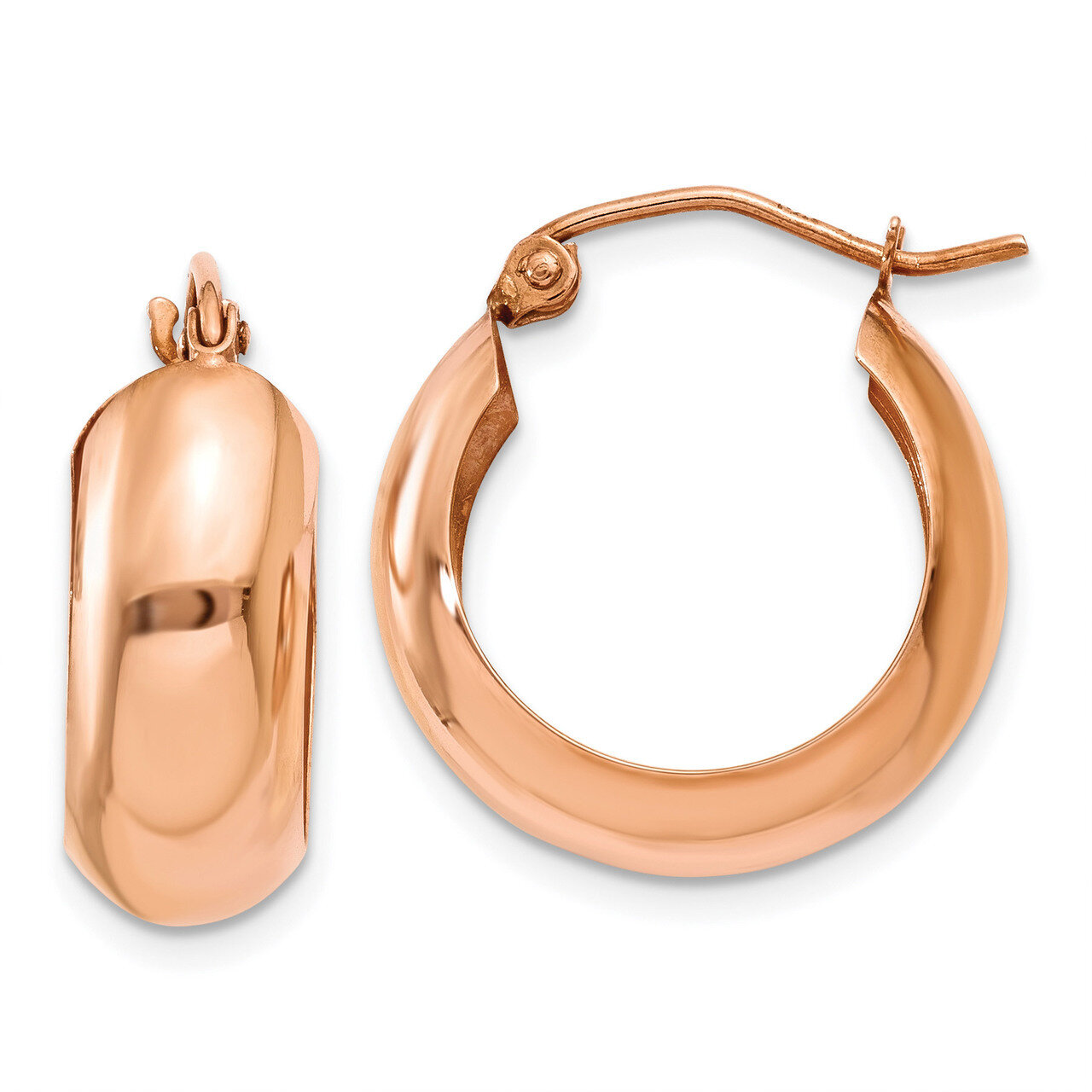 Hoop Earrings 14k Rose Gold TF572