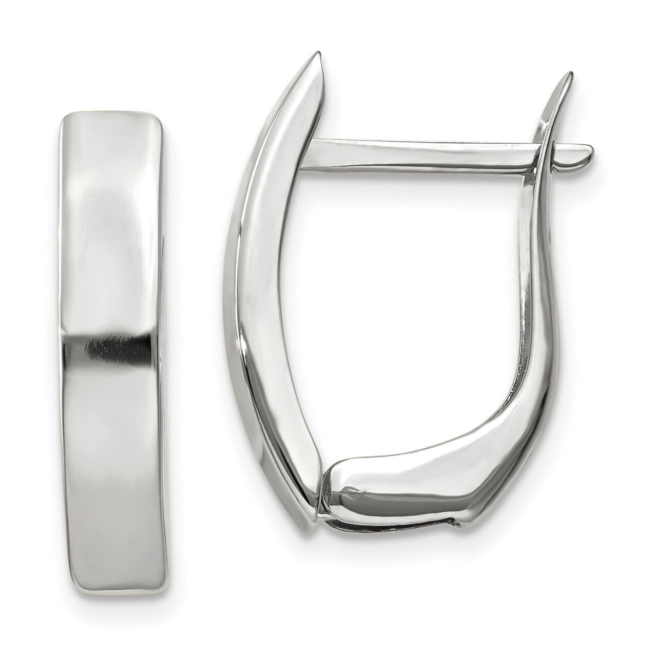 Polished Hinged Post Earrings 14k white Gold TF771, MPN: TF771, 886774369068