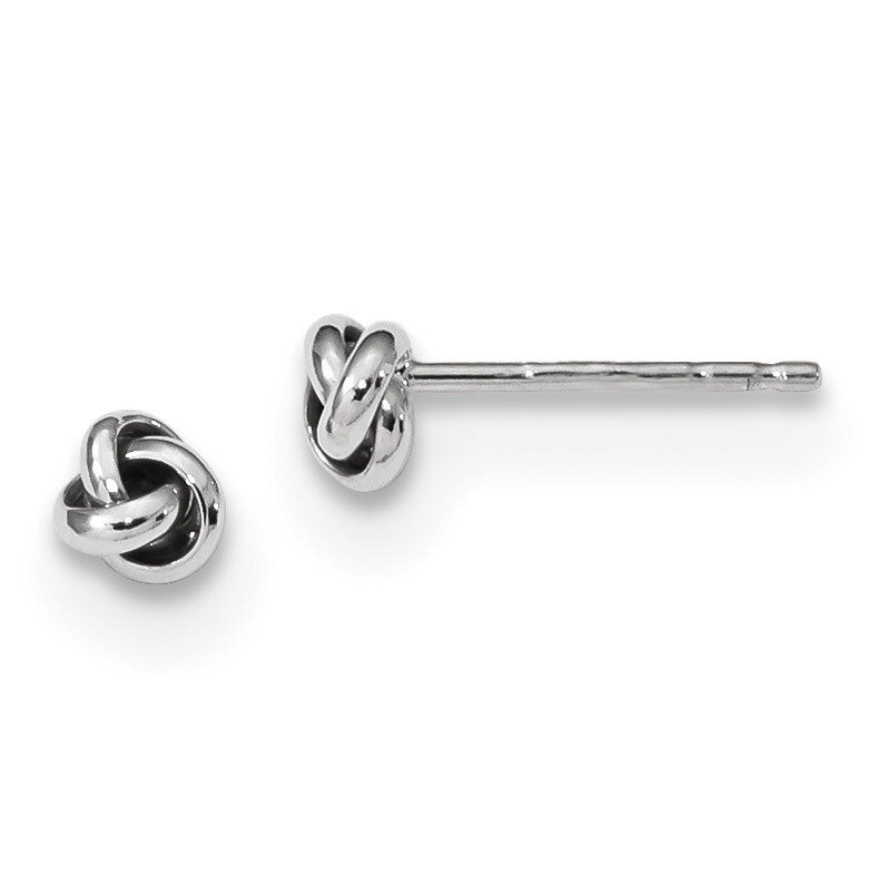 Polished Love Knot Post Earrings 14k white Gold TL1044, MPN: TL1044, 191101144325