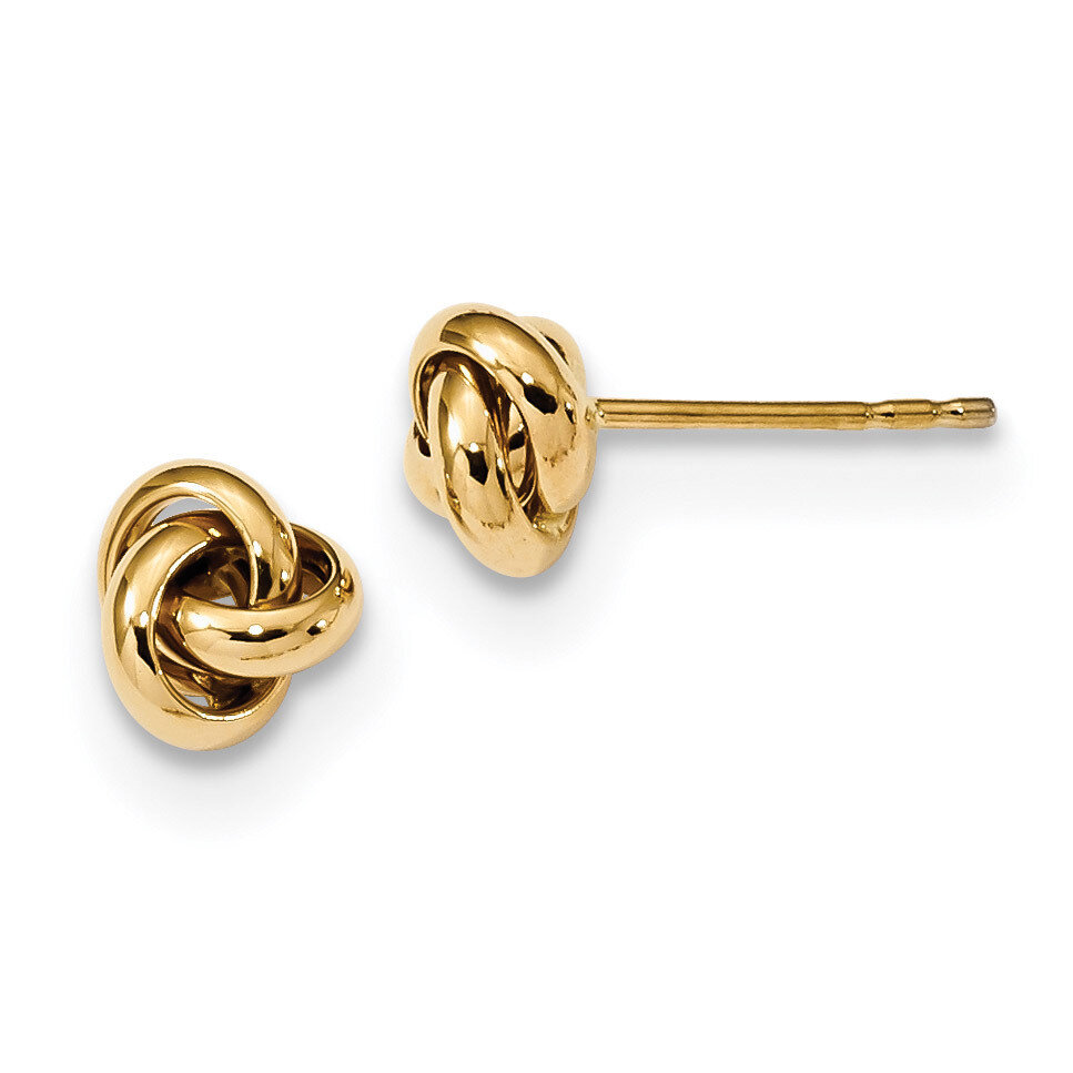 Love Knot Post Earrings 14k Gold Polished TL1047, MPN: TL1047, 191101058660