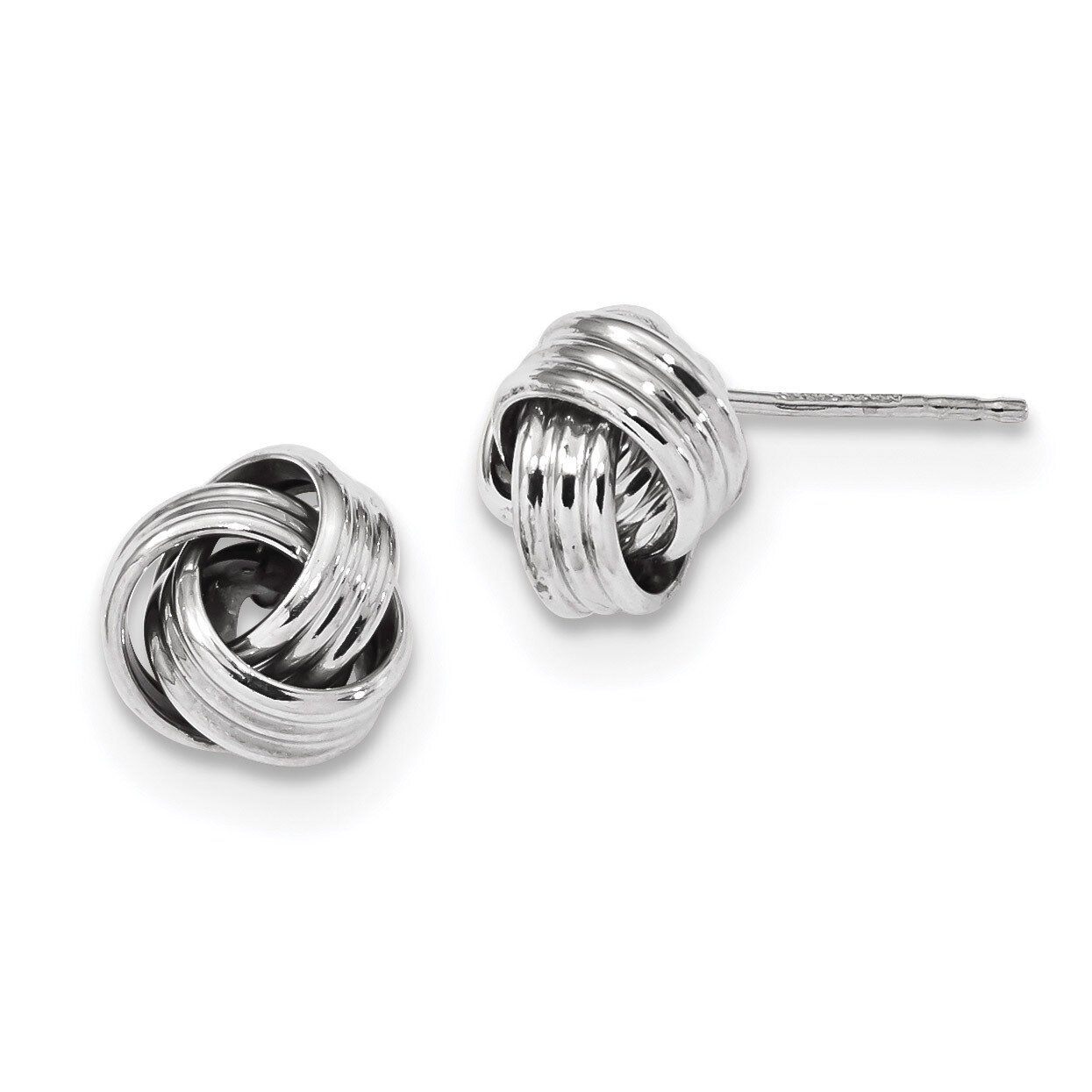 Polished Love Knot Post Earrings 14k white Gold TL1054W, MPN: TL1054W, 191101147357