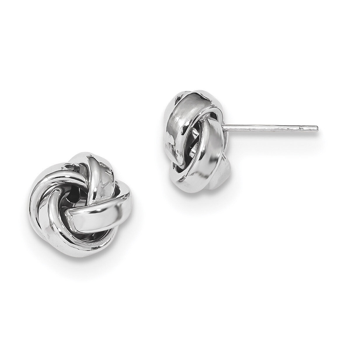 Polished Love Knot Post Earrings 14k white Gold TL1057W