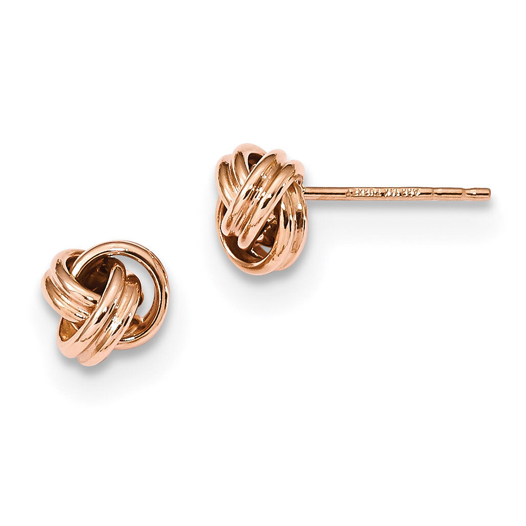 Polished Love Knot Post Earrings 14k Rose Gold TM705R, MPN: TM705R, 191101144349