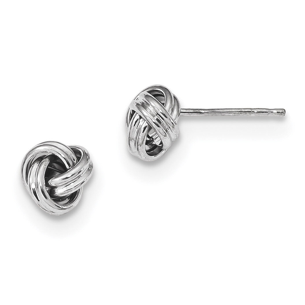 Polished Love Knot Post Earrings 14k white Gold TM705W, MPN: TM705W, 191101059506