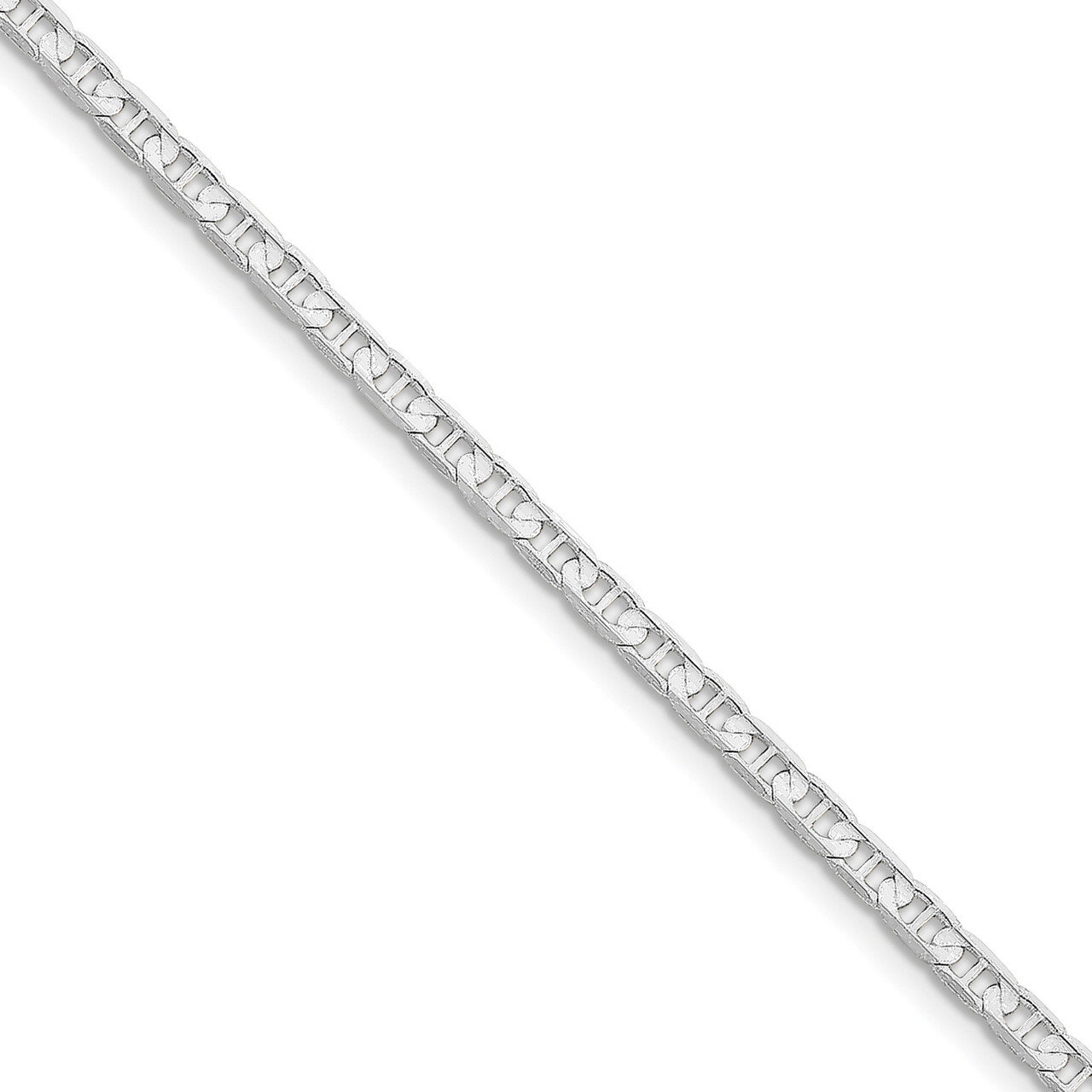 7 Inch 3.75mm Concave Anchor Chain 14k white Gold WCA100-7, MPN: WCA100-7, 886774420684