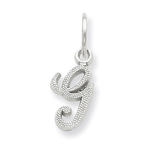 Casted Initial G Charm 14k white Gold WCH138-G, MPN: WCH138-G, 883957133478