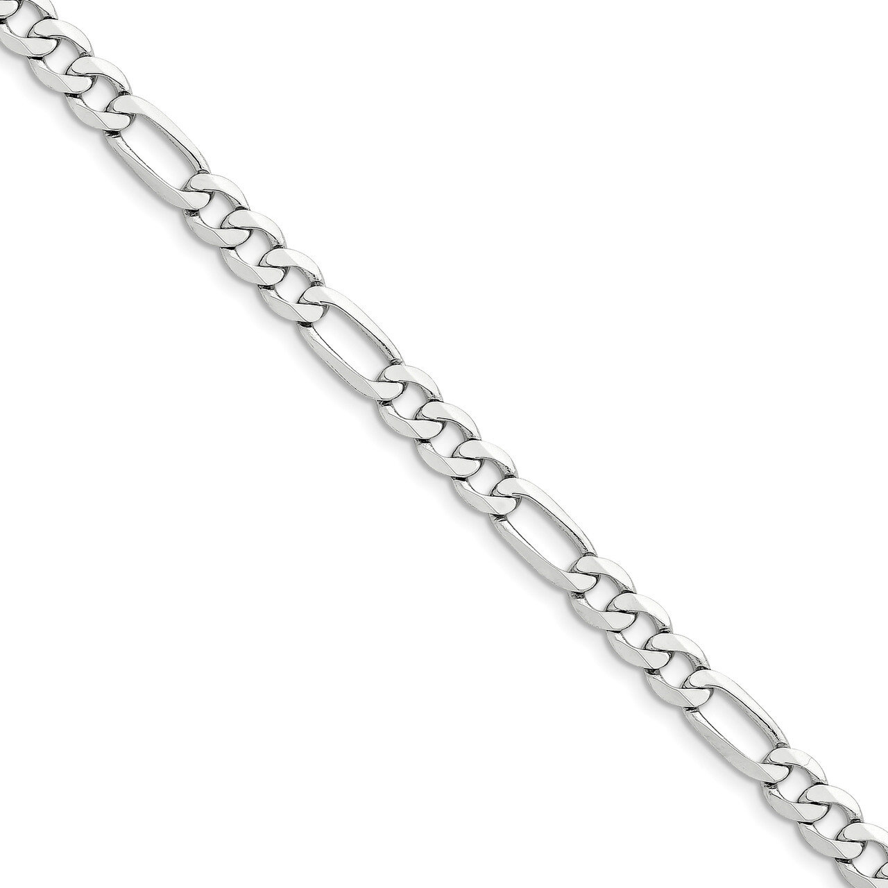 8 Inch 7.0mm Figaro Chain 14k white Gold WFIG180-8, MPN: WFIG180-8, 191101228063