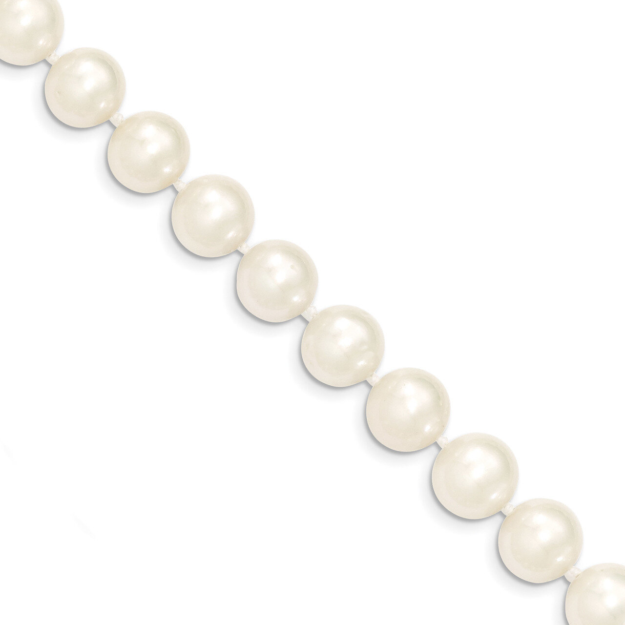 7.5 Inch 10-11mm White Near Round Fresh Water Cultured Pearl Bracelet 14k Gold WPN100-7.5, MPN: WPN…