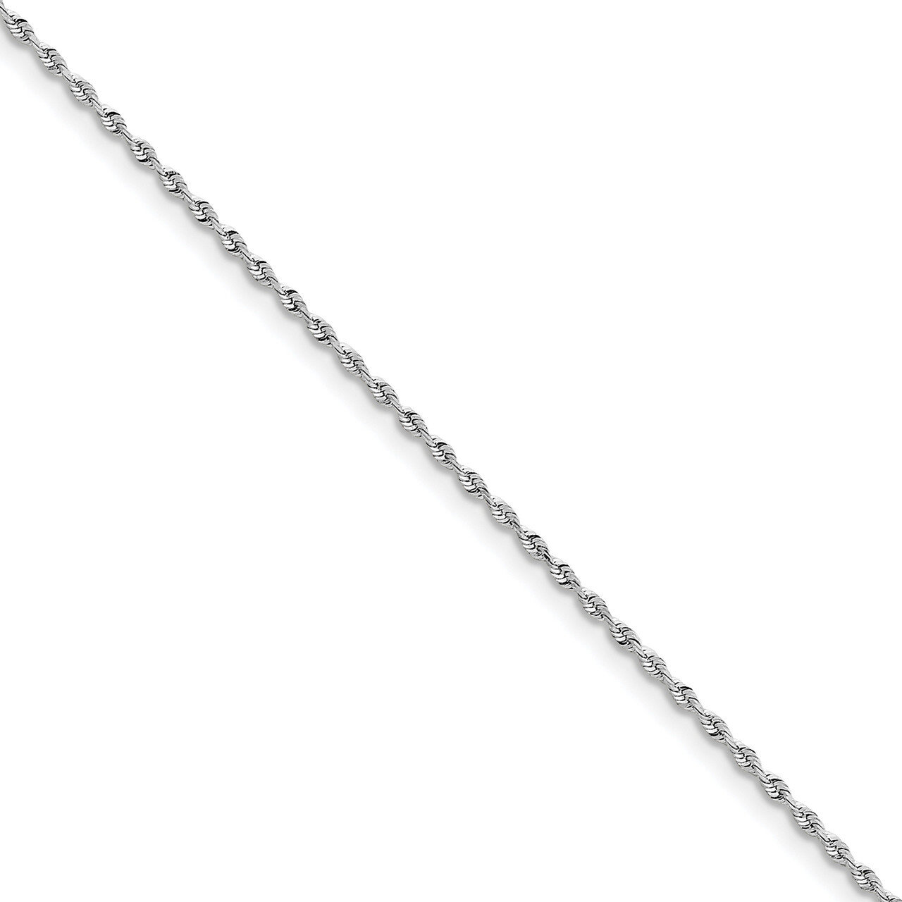 8 Inch 1.84mm Diamond -cut Quadruple Rope Chain 14k white Gold WQT014-8, MPN: WQT014-8, 883957148717