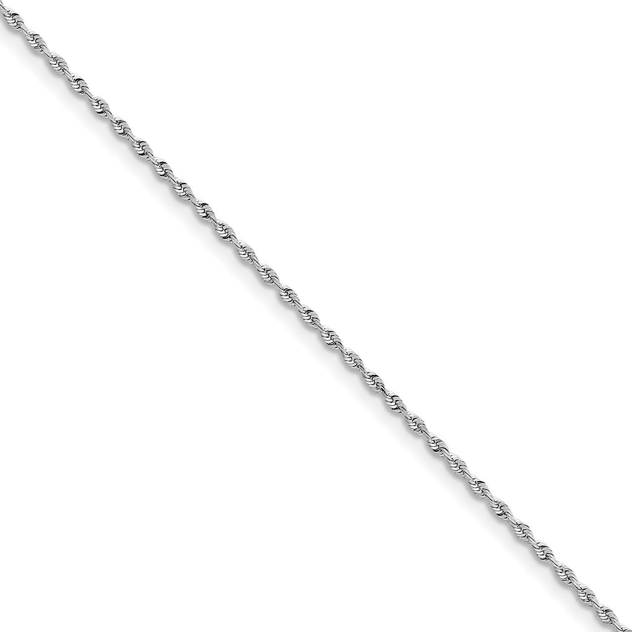 9 Inch 1.84mm Diamond -cut Quadruple Rope Chain 14k white Gold WQT014-9