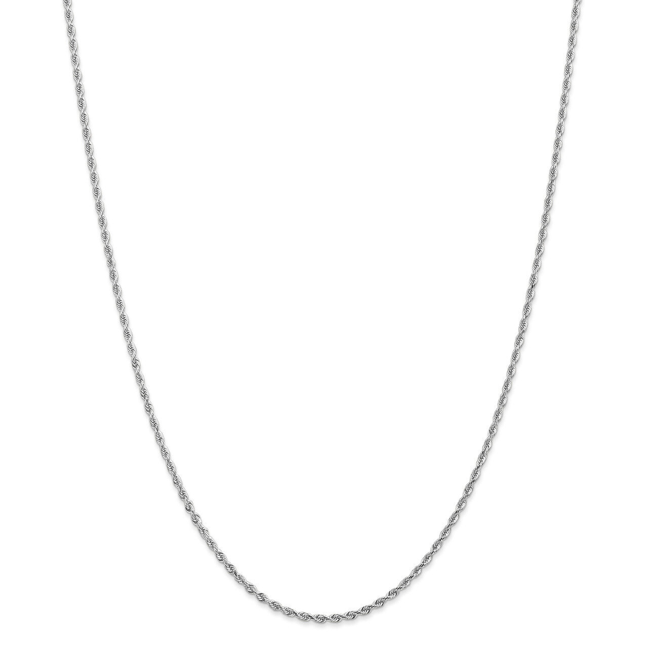 10 Inch 2.00mm Diamond -cut Quadruple Rope Chain 14k white Gold WQT016-10