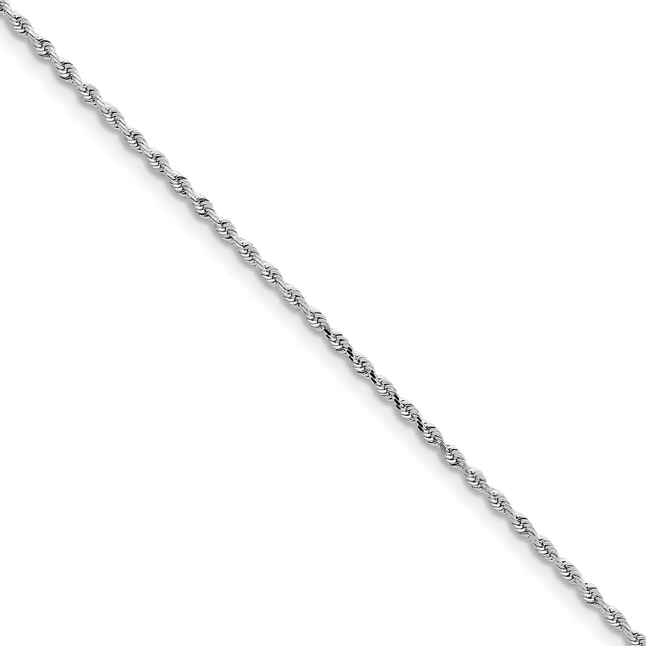 9 Inch 2.00mm Diamond -cut Quadruple Rope Chain 14k white Gold WQT016-9, MPN: WQT016-9, 883957148748