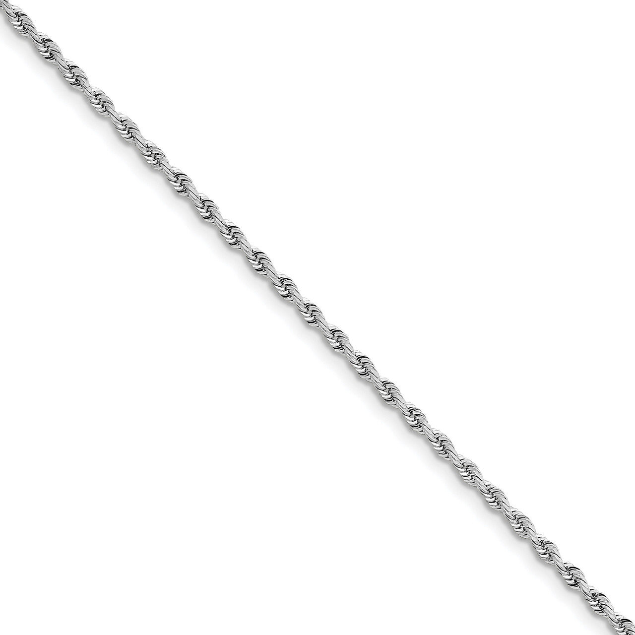 7 Inch 2.75mm Diamond -cut Quadruple Rope Chain 14k white Gold WQT021-7