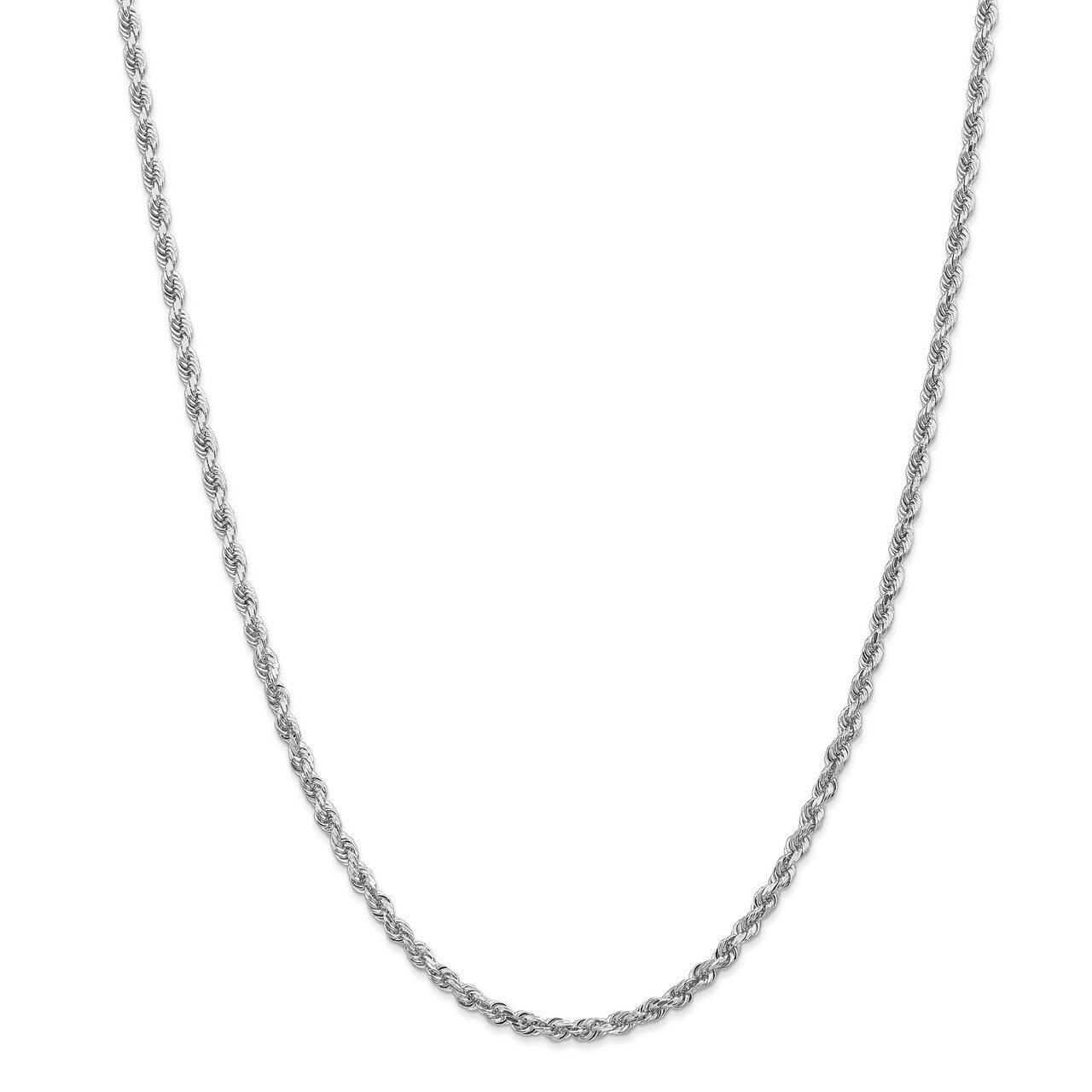 24 Inch 3.35mm Diamond -cut Quadruple Rope Chain 14k white Gold WQT025-24, MPN: WQT025-24, 88395721…