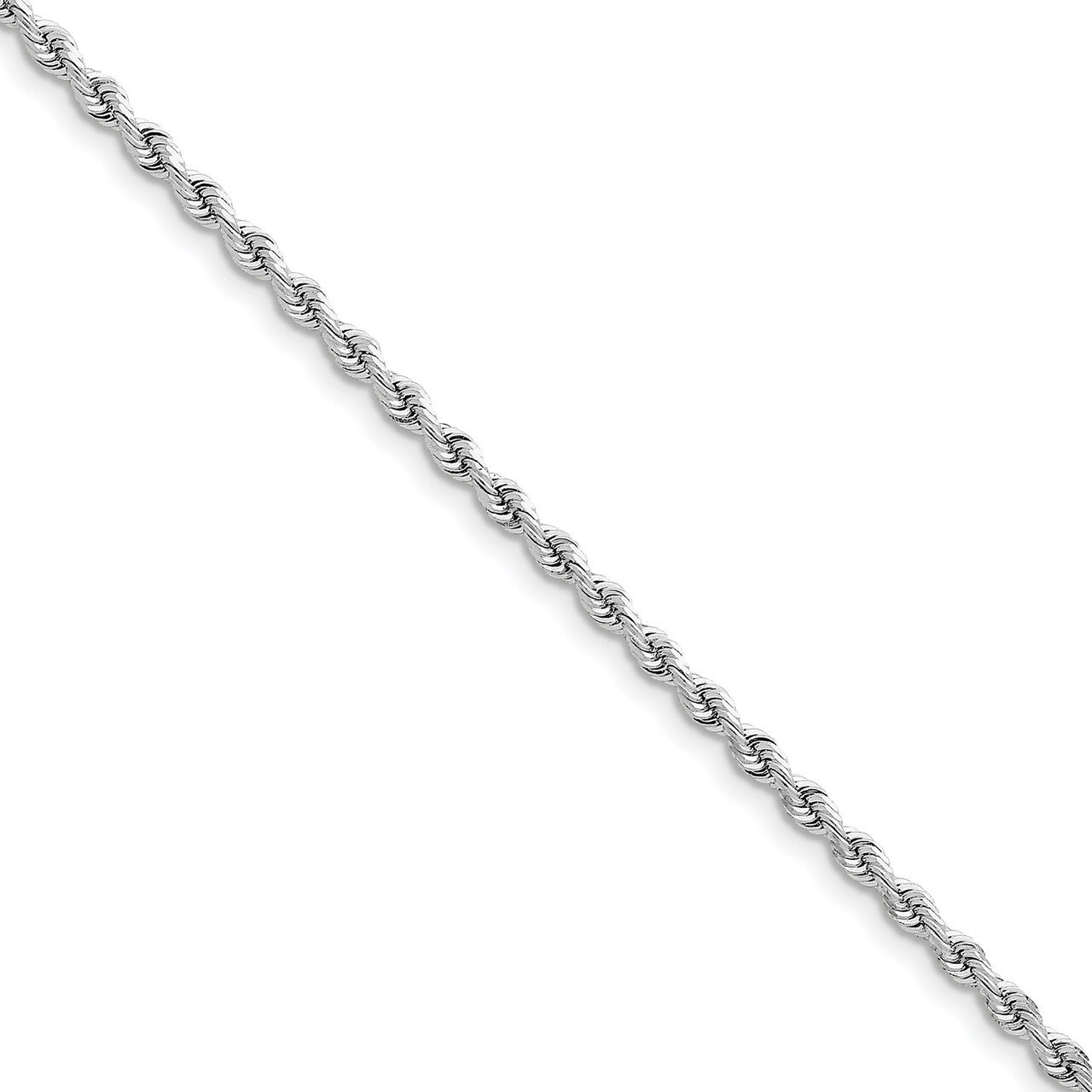 8 Inch 3.35mm Diamond -cut Quadruple Rope Chain 14k white Gold WQT025-8, MPN: WQT025-8, 883957219707