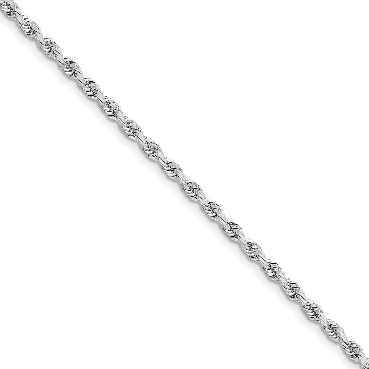 8 Inch 4mm Diamond -cut Quadruple Rope Chain 14k white Gold WQT030-8, MPN: WQT030-8, 883957767482