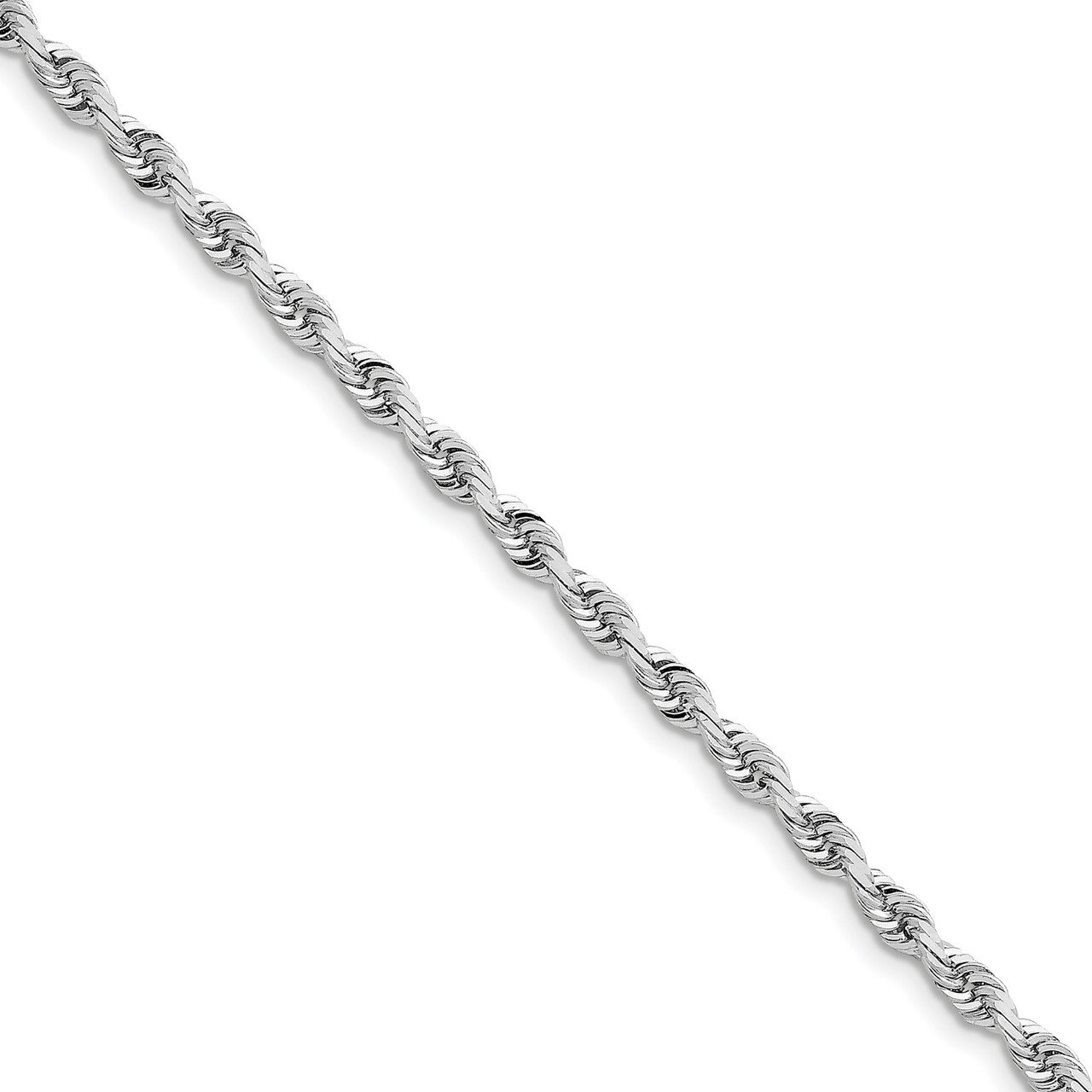 8 Inch 4.5mm Diamond -cut Quadruple Rope Chain 14k white Gold WQT035-8, MPN: WQT035-8, 883957320106