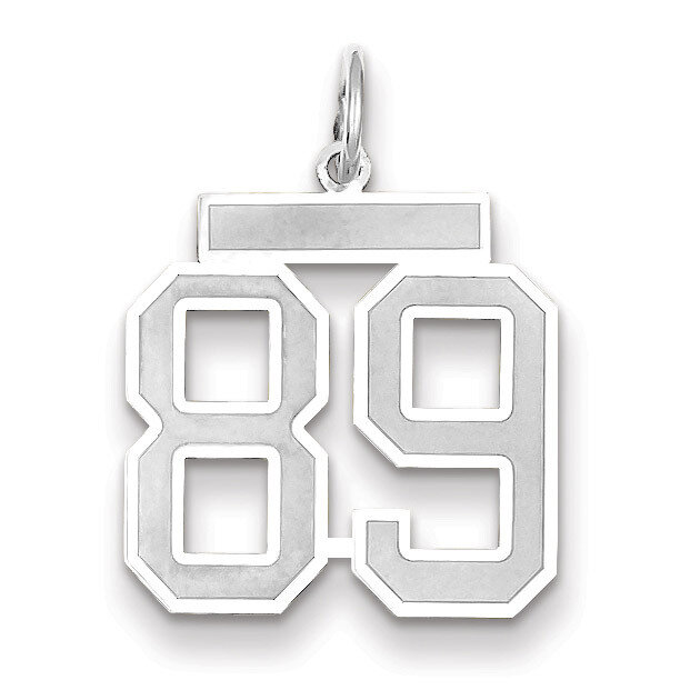 Number 89 Charm Medium Satin 14k white Gold WSM89, MPN: WSM89, 883957079516