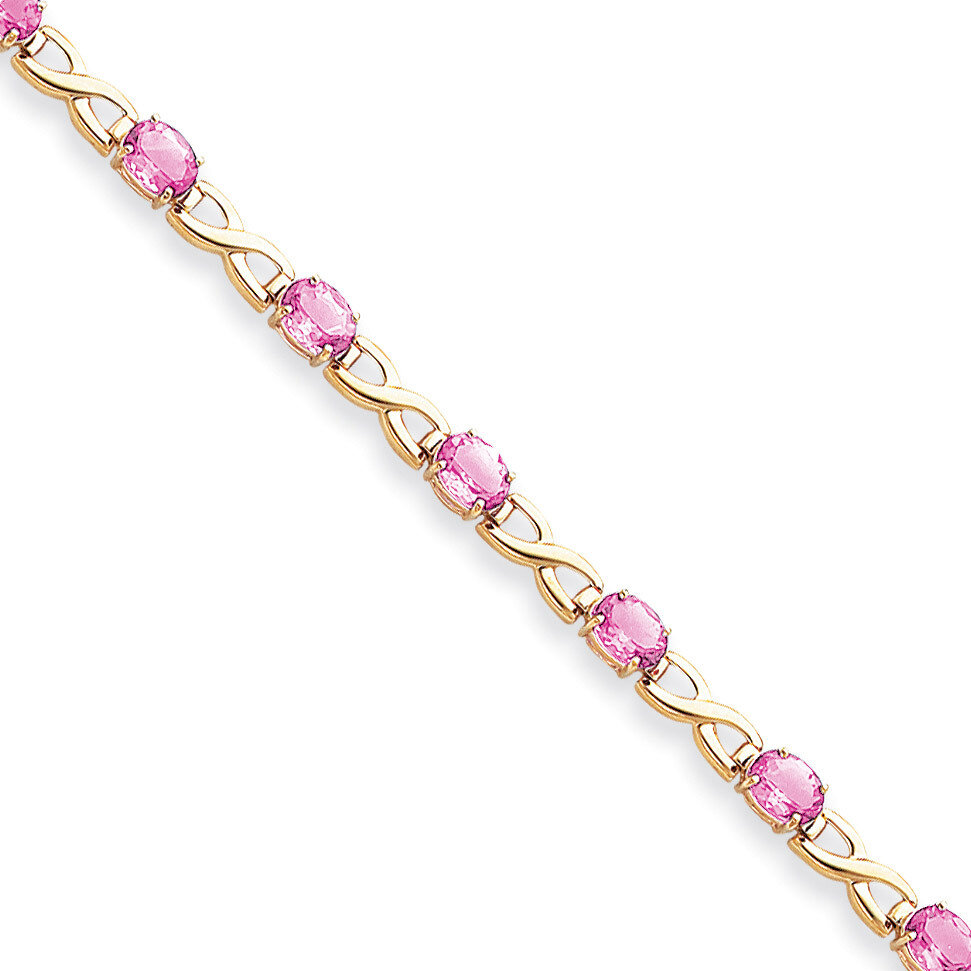 Pink Tourmaline bracelet 14k Gold 7x5mm Oval X951PT, MPN: X951PT, 883957197296