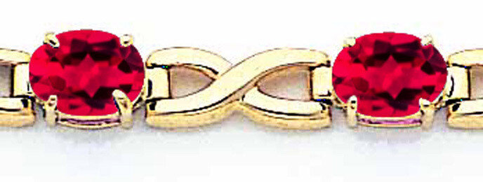 Ruby bracelet 14k Gold 7x5mm Oval X951R, MPN: X951R, 883957078502