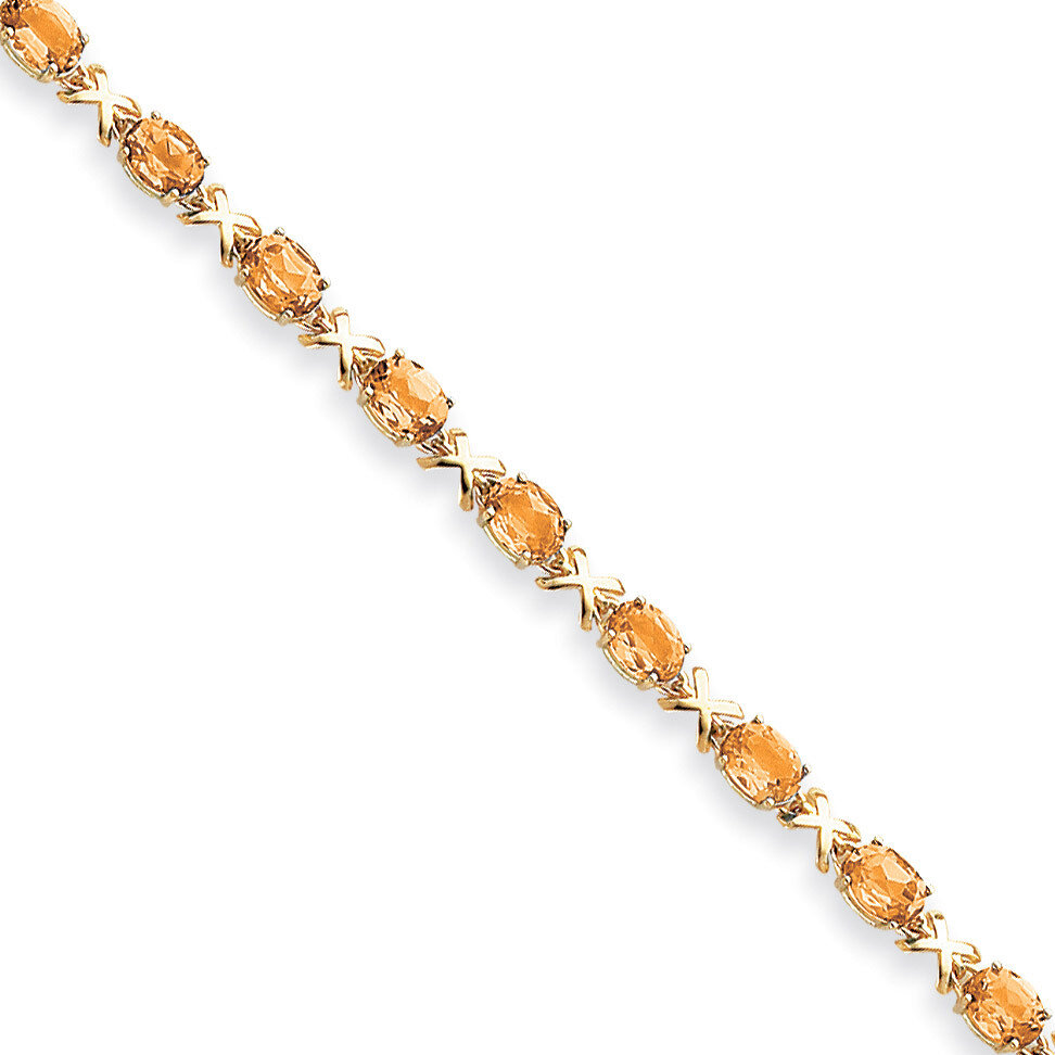 Citrine Diamond bracelet 14k Gold X962CI, MPN: X962CI, 883957078618