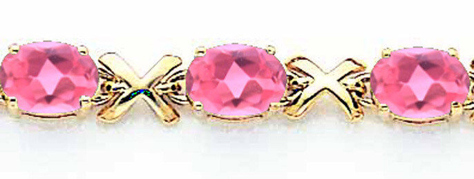 Pink Tourmaline bracelet 14k Gold 7x5mm Oval X962PT, MPN: X962PT, 883957078687