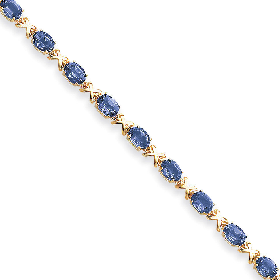 Sapphire bracelet 14k Gold 7x5mm Oval X962S, MPN: X962S, 883957196886
