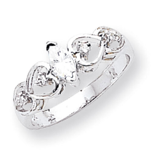 Cubic Zirconia Diamond Ring 14k white Gold 6x3mm Marquise X9699CZ/A, MPN: X9699CZ/A, 883957575094