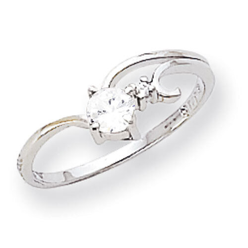 4mm Cubic Zirconia Diamond Ring 14k white Gold X9705CZ/A, MPN: X9705CZ/A, 883957573205