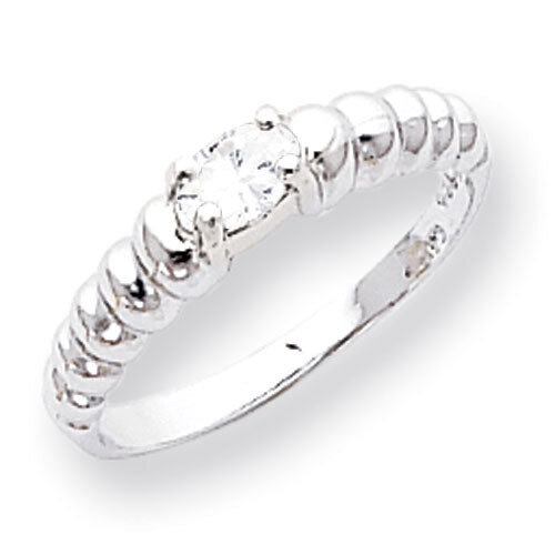 Cubic Zirconia Ring 14k white Gold 5x3mm Oval X9711CZ Diamond, MPN: X9711CZ, 883957640471