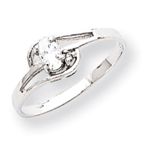 Cubic Zirconia Diamond Ring 14k white Gold 5x3mm Oval X9713CZ/A, MPN: X9713CZ/A, 883957640341