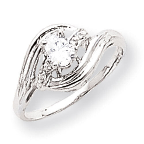 Cubic Zirconia Diamond Ring 14k white Gold 5x3mm Oval X9723CZ/A, MPN: X9723CZ/A, 883957640372