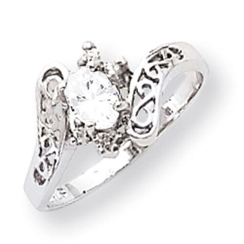 Cubic Zirconia Diamond Ring 14k white Gold 6x4mm Oval X9734CZ/A, MPN: X9734CZ/A, 883957644950