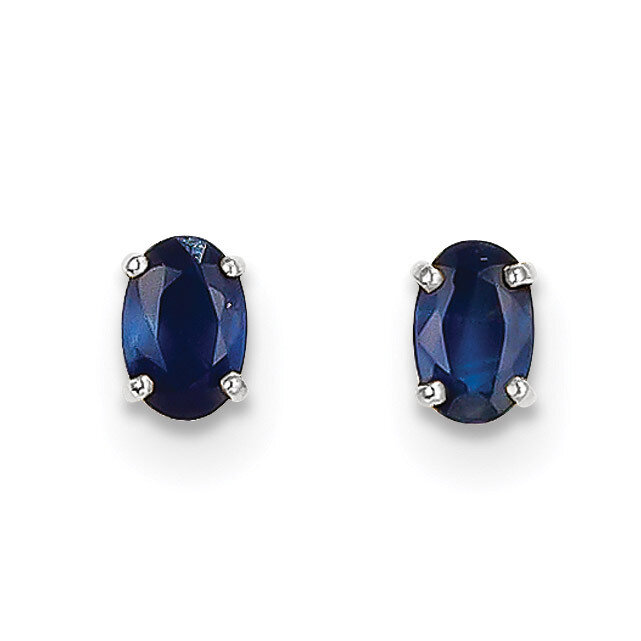 6x4mm Sapphire Earrings 14k white Gold XBE309, MPN: XBE309, 191101433900