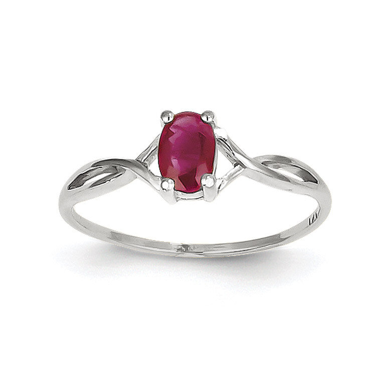 Ruby Birthstone Ring 14k white Gold XBR426, MPN: XBR426, 191101226106