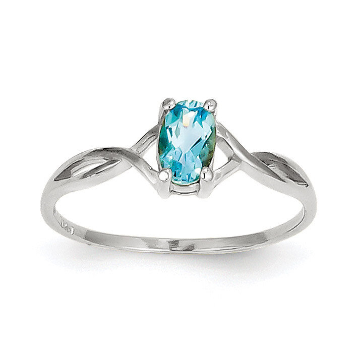 Blue Topaz Birthstone Ring 14k white Gold XBR431, MPN: XBR431, 191101226359
