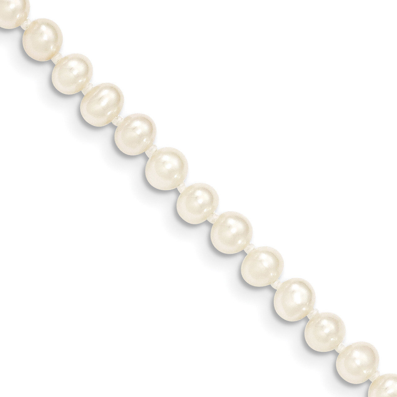 5 Inch 4-5mm Egg White Fresh Water Cultured Pearl Bracelet 14k Gold XF451-5, MPN: XF451-5, 19110190…