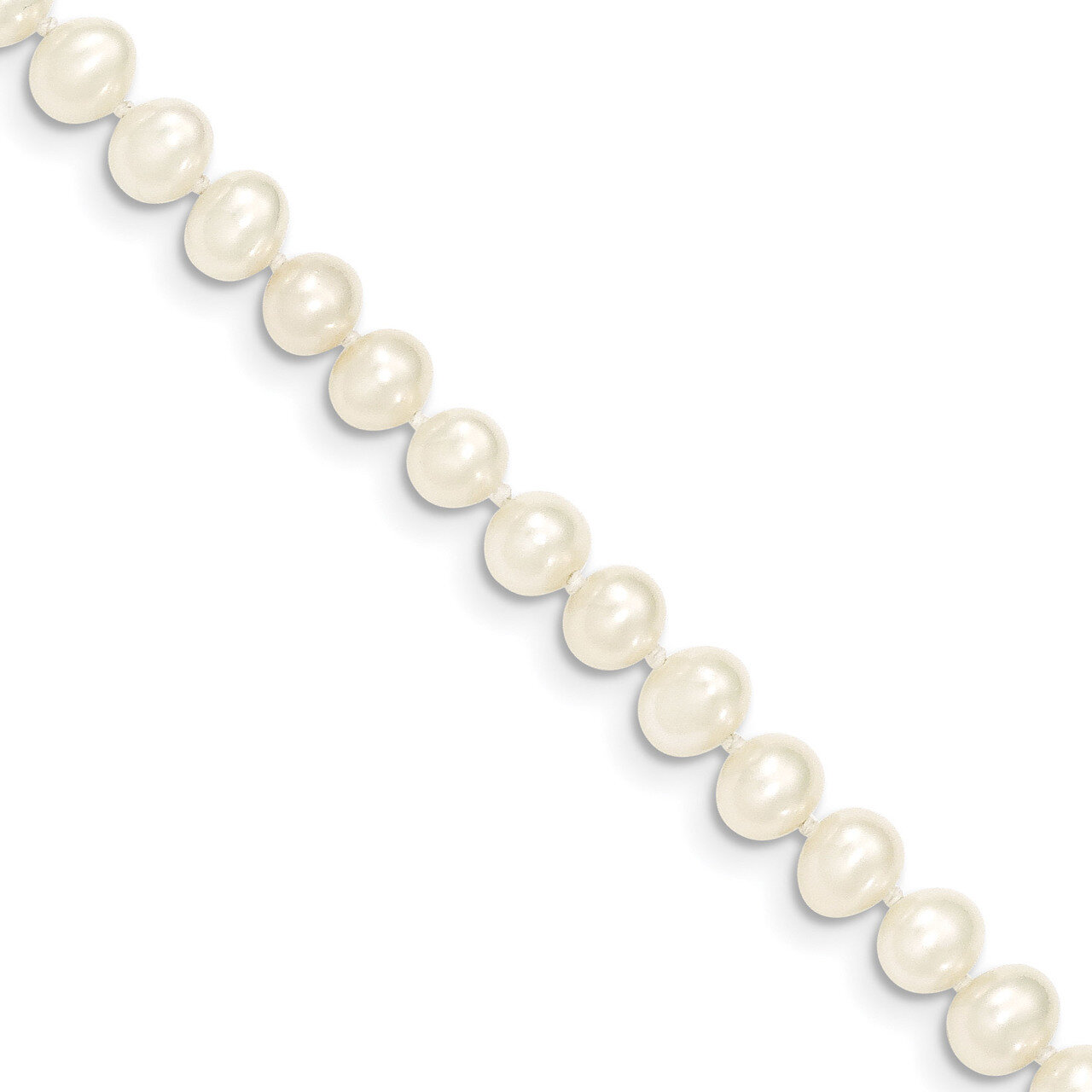 4 Inch 5-6mm Egg White Fresh Water Cultured Pearl Bracelet 14k Gold XF452-4, MPN: XF452-4, 19110190…