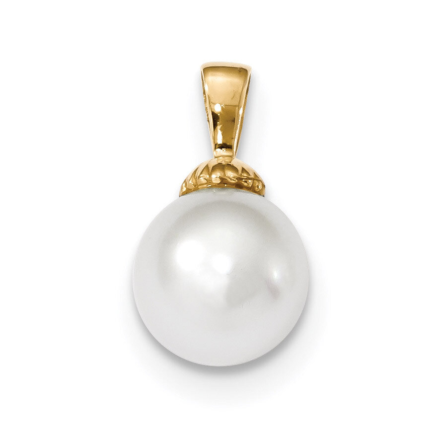 10-11mm White South Sea Cultured Pearl Pendant 14k Gold XF465, MPN: XF465,