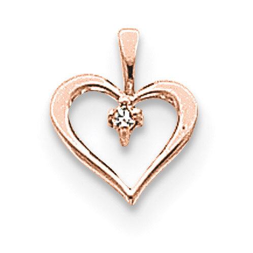 Diamond heart pendant 14k Rose Gold XHR6AA, MPN: XHR6AA,