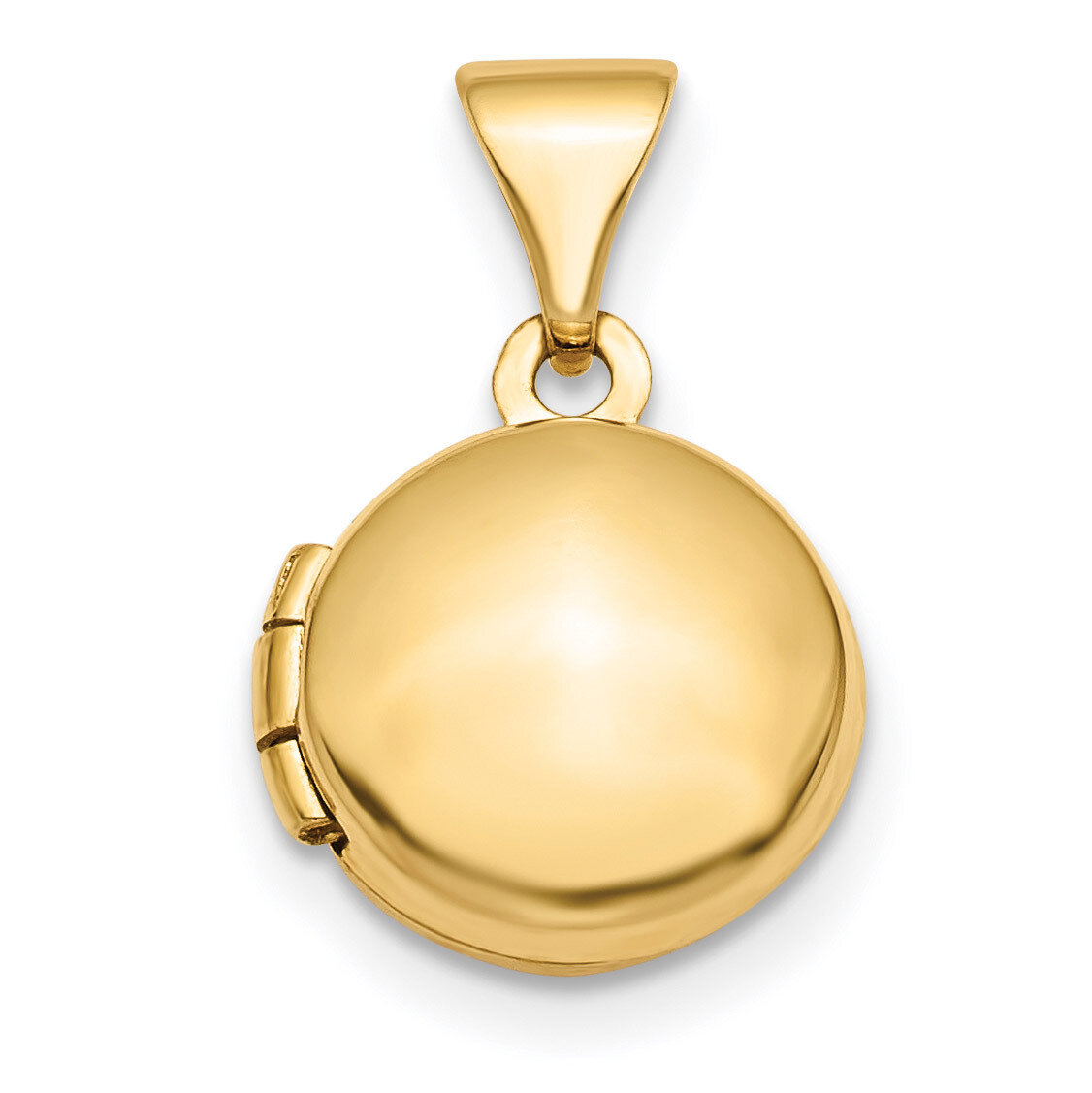Domed 10mm Round Locket 14k Gold Polished XL729, MPN: XL729, 886774011851