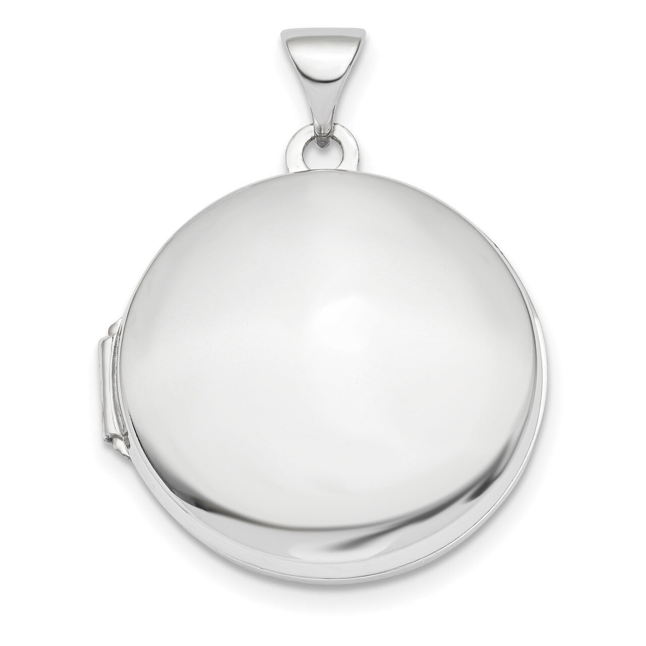 Polished Domed 20mm Round Locket 14k white Gold XL730, MPN: XL730, 883957837925
