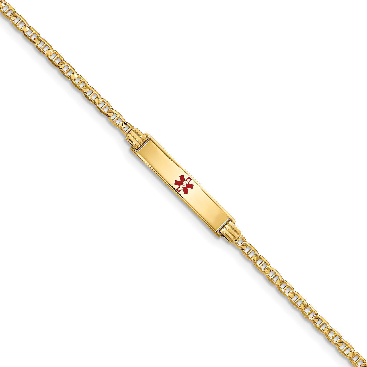 6 Inch Medical 6 Anchor Link Child ID Bracelet 14k Gold XM552CR-6, MPN: XM552CR-6, 191101436307