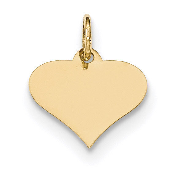 0.011 Gauge Engravable Heart Disc Charm 14k Gold Plain XM565/11