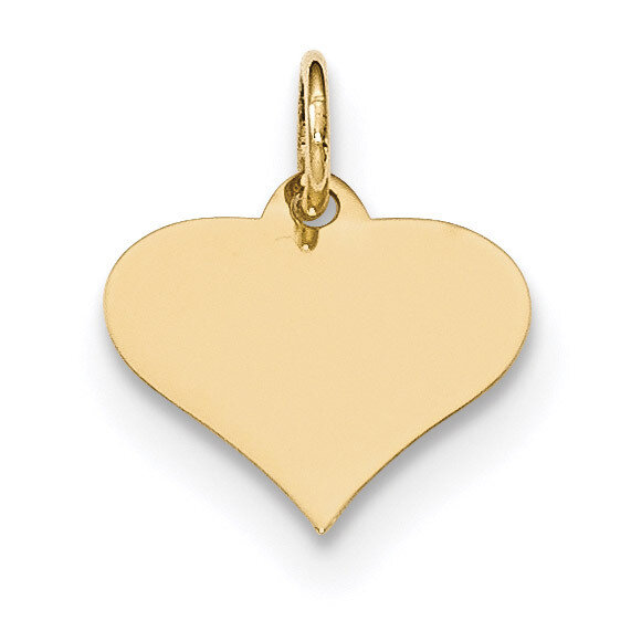 0.018 Gauge Engravable Heart Disc Charm 14k Gold Plain XM565/18, MPN: XM565/18, 191101455186