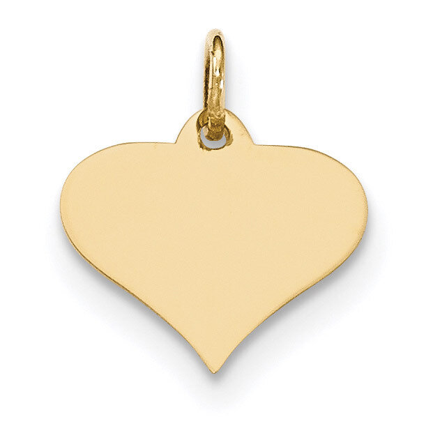0.011 Gauge Engravable Heart Disc Charm 14k Gold Plain XM566/11, MPN: XM566/11, 191101368196