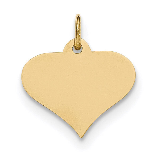 0.018 Gauge Engravable Heart Disc Charm 14k Gold Plain XM567/18, MPN: XM567/18, 191101453977