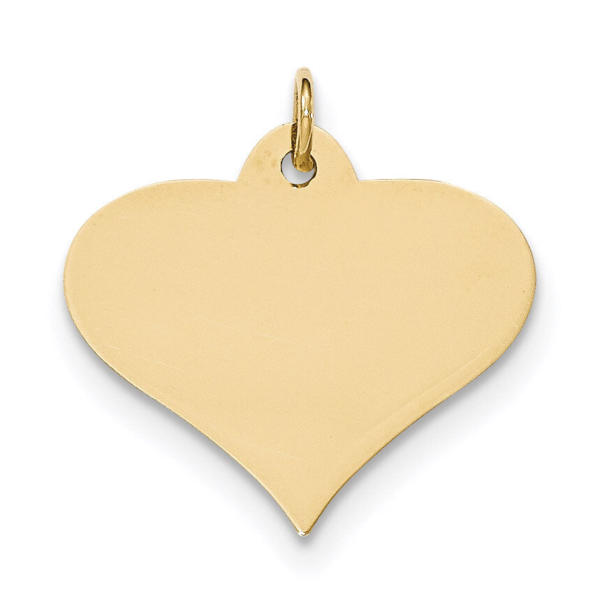 0.018 Gauge Engravable Heart Disc Charm 14k Gold Plain XM571/18, MPN: XM571/18, 191101369322