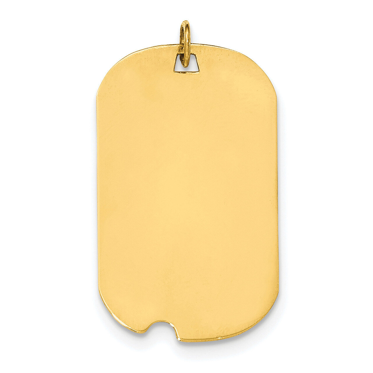 0.018 Gauge Engravable Dog Tag with Notch Disc Charm 14k Gold Plain XM572/18
