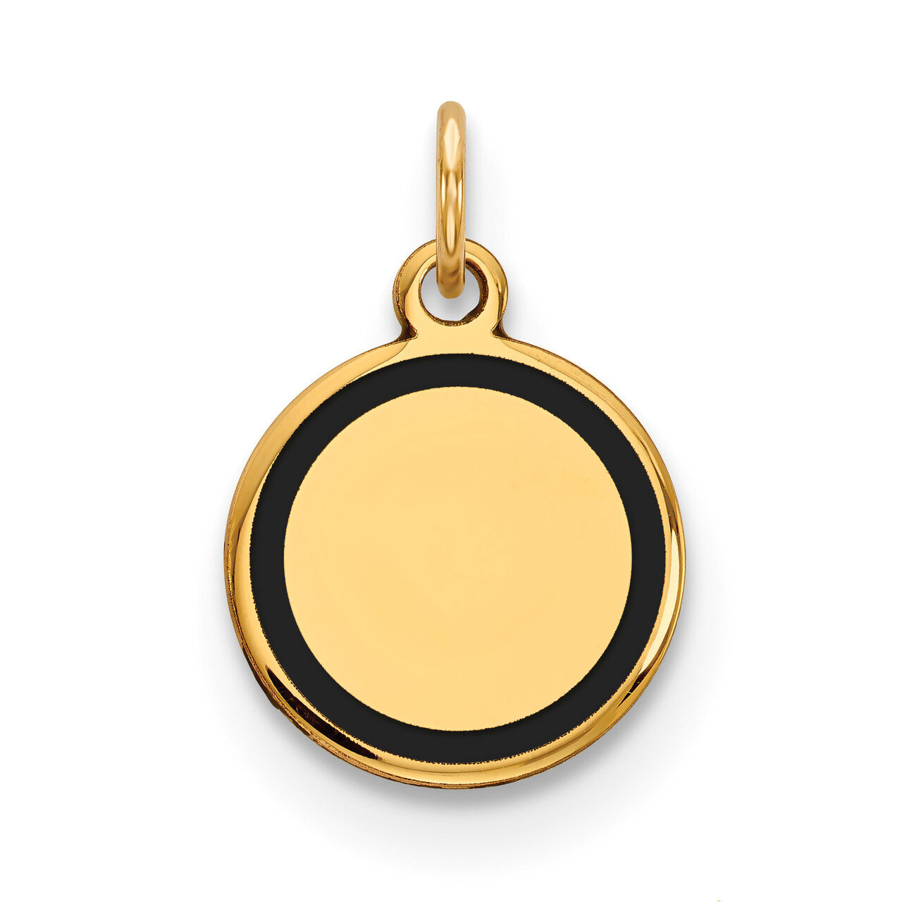 Enamel .027 Gauge Circular Engravable Disc Charm 14k Gold XM608/27, MPN: XM608/27, 883957327204